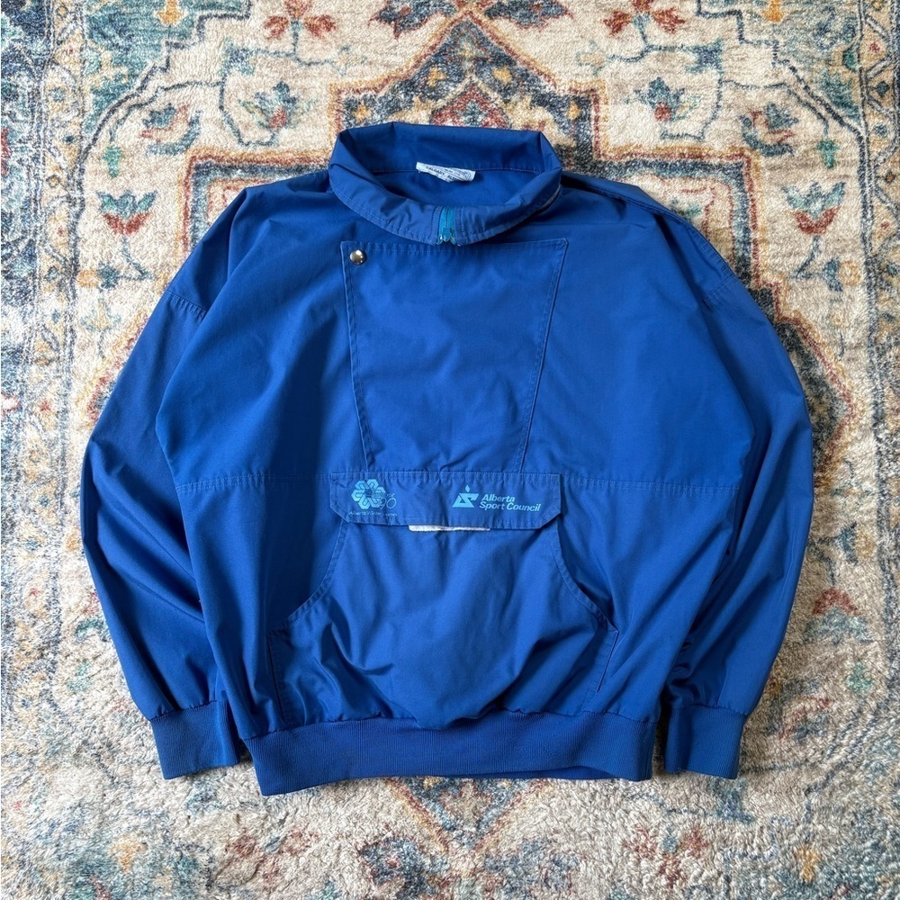 Vintage Alberta Winter Games Pullover Light Ski Jacket Size XL